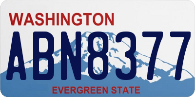 WA license plate ABN8377
