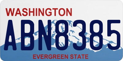 WA license plate ABN8385