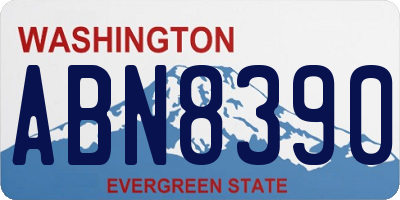 WA license plate ABN8390