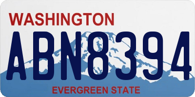 WA license plate ABN8394
