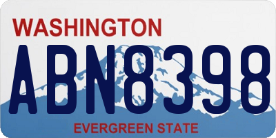 WA license plate ABN8398