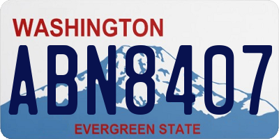 WA license plate ABN8407