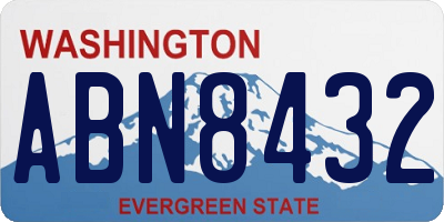 WA license plate ABN8432