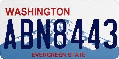 WA license plate ABN8443