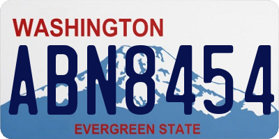 WA license plate ABN8454