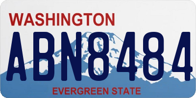 WA license plate ABN8484