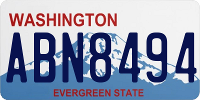 WA license plate ABN8494
