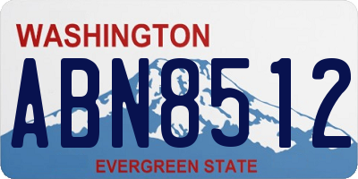 WA license plate ABN8512