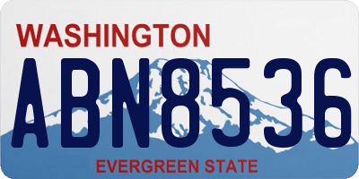 WA license plate ABN8536