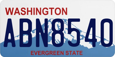 WA license plate ABN8540