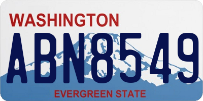 WA license plate ABN8549