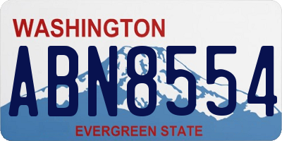 WA license plate ABN8554