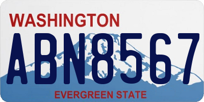 WA license plate ABN8567