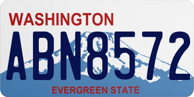 WA license plate ABN8572