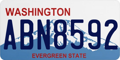 WA license plate ABN8592