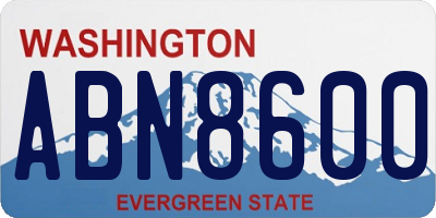 WA license plate ABN8600