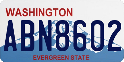 WA license plate ABN8602