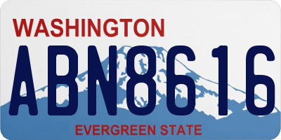 WA license plate ABN8616