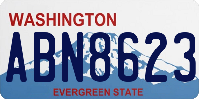 WA license plate ABN8623