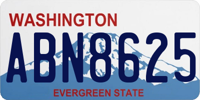 WA license plate ABN8625