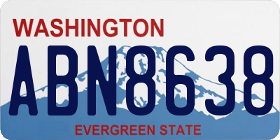 WA license plate ABN8638