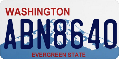 WA license plate ABN8640