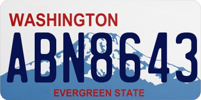 WA license plate ABN8643