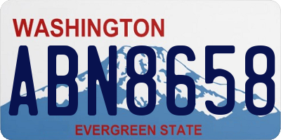 WA license plate ABN8658