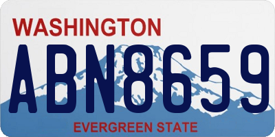 WA license plate ABN8659