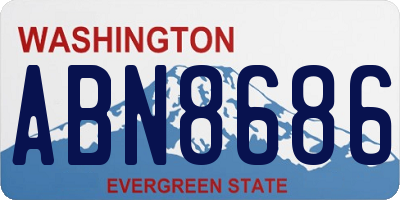 WA license plate ABN8686