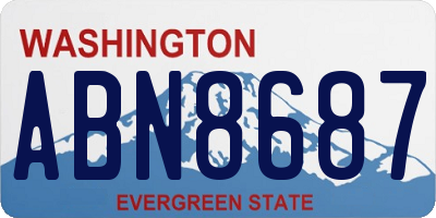 WA license plate ABN8687