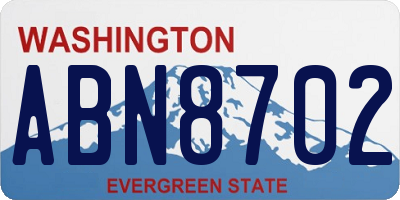 WA license plate ABN8702
