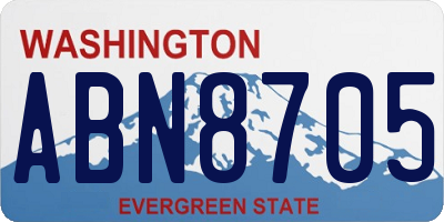 WA license plate ABN8705