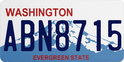 WA license plate ABN8715