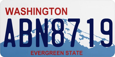 WA license plate ABN8719