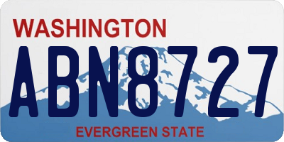 WA license plate ABN8727