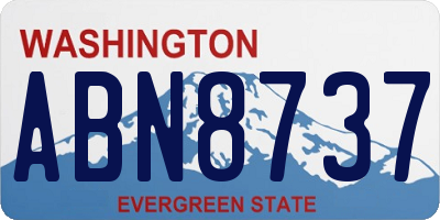 WA license plate ABN8737