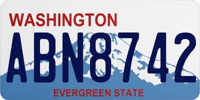 WA license plate ABN8742