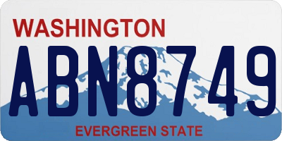 WA license plate ABN8749