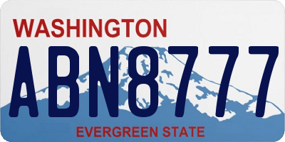 WA license plate ABN8777