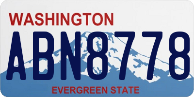 WA license plate ABN8778