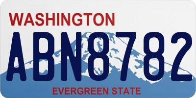 WA license plate ABN8782