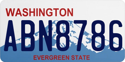 WA license plate ABN8786