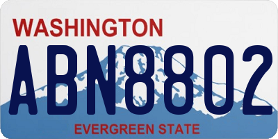 WA license plate ABN8802