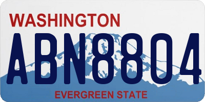 WA license plate ABN8804