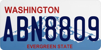 WA license plate ABN8809