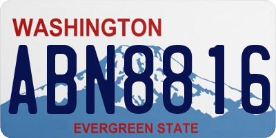WA license plate ABN8816