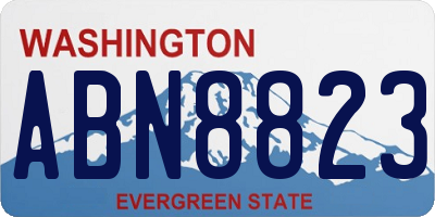 WA license plate ABN8823