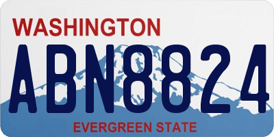 WA license plate ABN8824