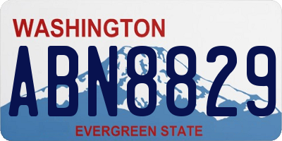 WA license plate ABN8829